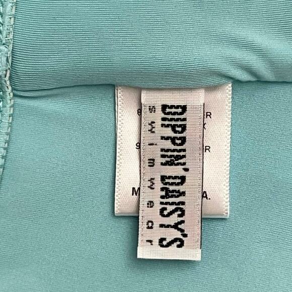 Dippin Daisy’s Swim Top Women’s Sz XL Blue(Crystal)Scuba Material Swimwear NWT - Picture 8 of 11